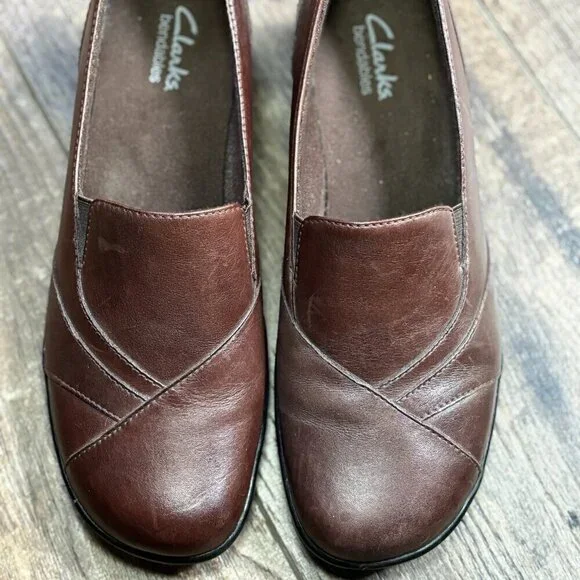 Clarks Bendables Blackberry Slip-On Dark Brown Women's Size 7.5 - Picture 4 of 14